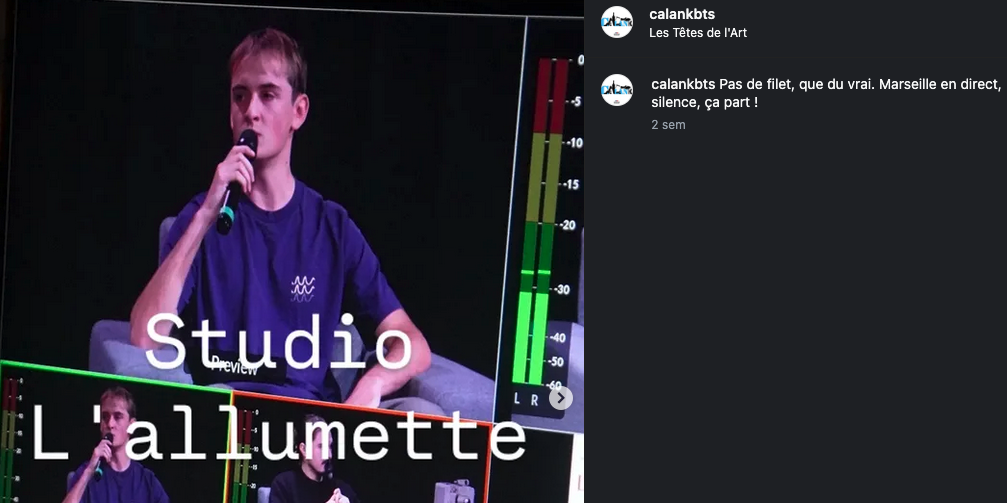 An autonomous audiovisual BTS in the Studio l’Allumette